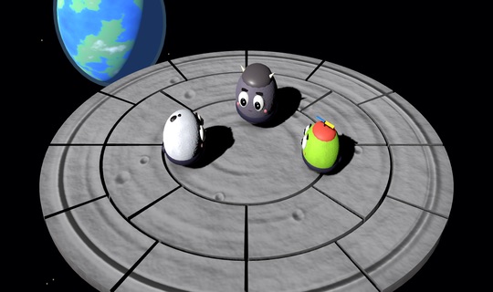 Moon Surface – Low gravity, falling meteors